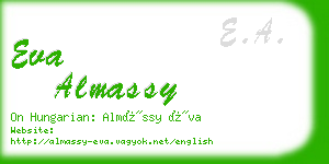 eva almassy business card